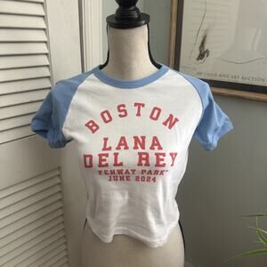Lana Del Ray Shirt Womens XL Cropped Ringer Tee Fenway Park June 2024 Boston